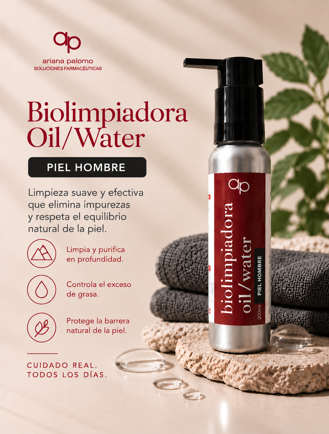 Biolimpiadora Oil/Water (Piel Hombre)