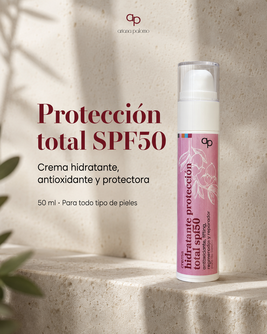 Protector Solar Hidratante Antioxidante SPF 50