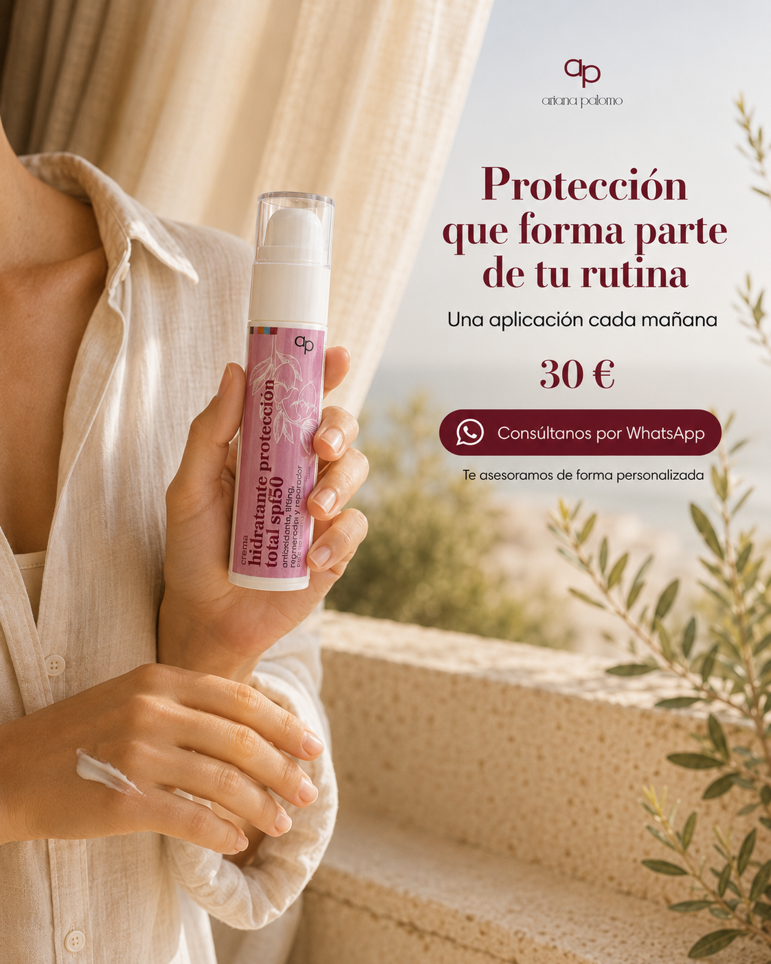 Protector Solar Hidratante Antioxidante SPF 50