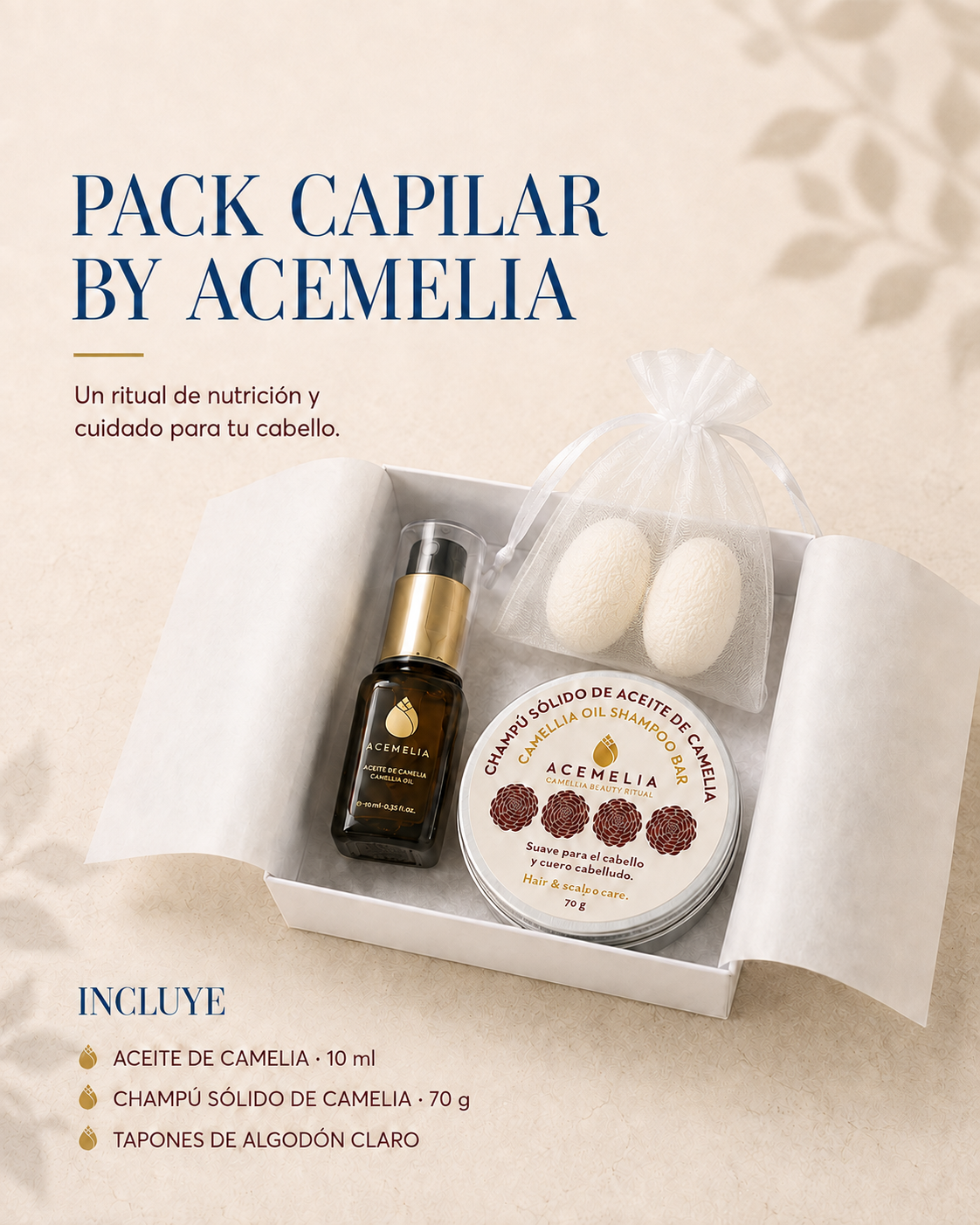 Pack Essential by Acemelia (Aceite + Champú)